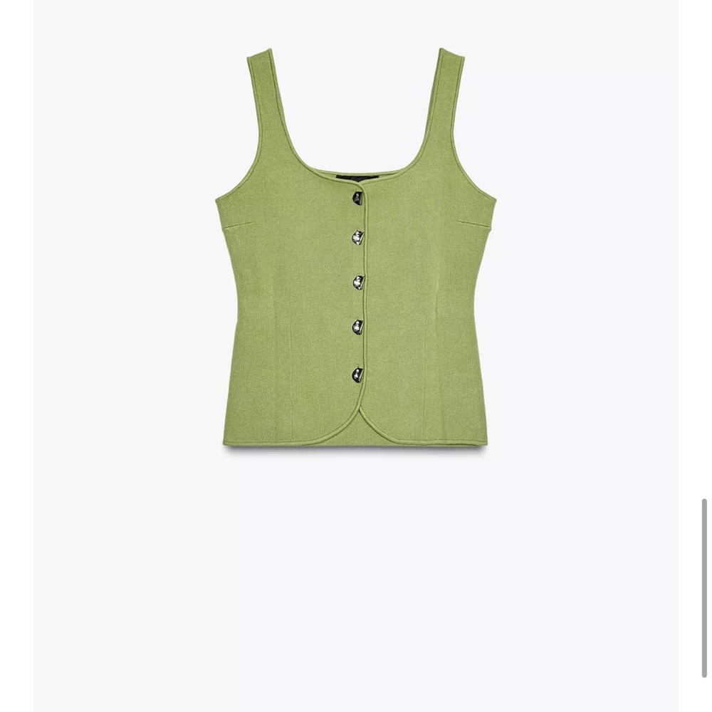 Zara Silver Button-Up Women's Blouse